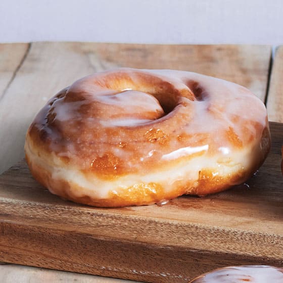 Glazed cinnamon roll
